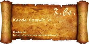 Karda Csanád névjegykártya